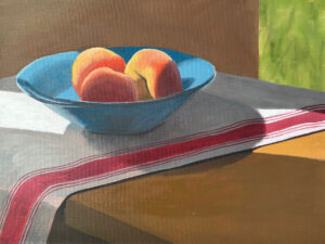 Peaches and French Tea Towel